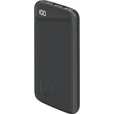 Goobay power bank 10000 mAh fekete (USB-C PD, USB-A QC 3.0)