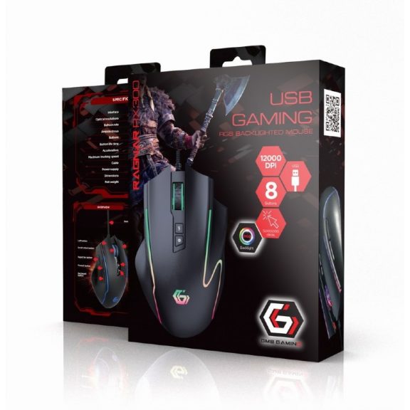 Gembird MUSG-RAGNAR-RX300 Gamer egér Gembird MUSG-RAGNAR-RX300 Gamer egér