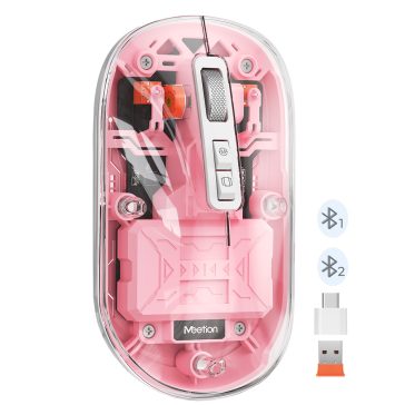 Meetion egér BTM005 2,4G+Bluetooth pink