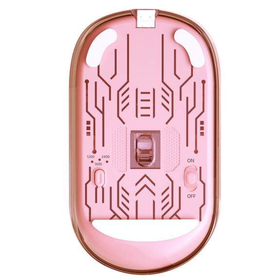 Meetion egér BTM005 2,4G+Bluetooth pink