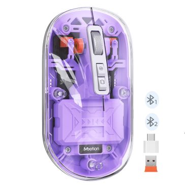 Meetion egér BTM005 2,4G+Bluetooth lila