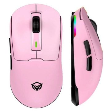 Meetion GW24 Vezetékes+2,4G+Bluetooth gamer egér pink