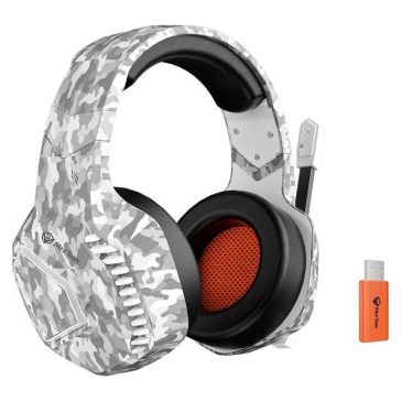   Meetion BTH014 Vezetékes+2,4G+Bluetooth gamer fejhallgató (fehér)