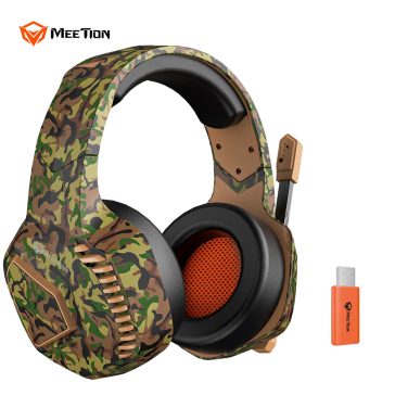   Meetion BTH014 Vezetékes+2,4G+Bluetooth gamer fejhallgató (green)