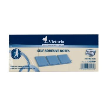   Öntapadós jegyzettömb 40 x 50 mm 100 lap VICTORIA (postit) ár/cs (300lap)