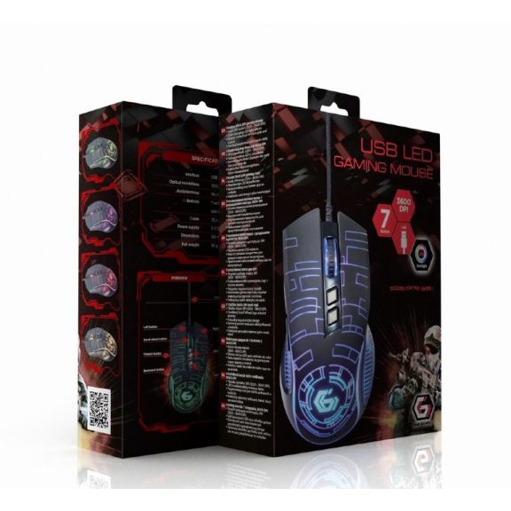 Gembird MUSG-RGB-01 Gamer egér Gembird MUSG-RGB-01 Gamer egér