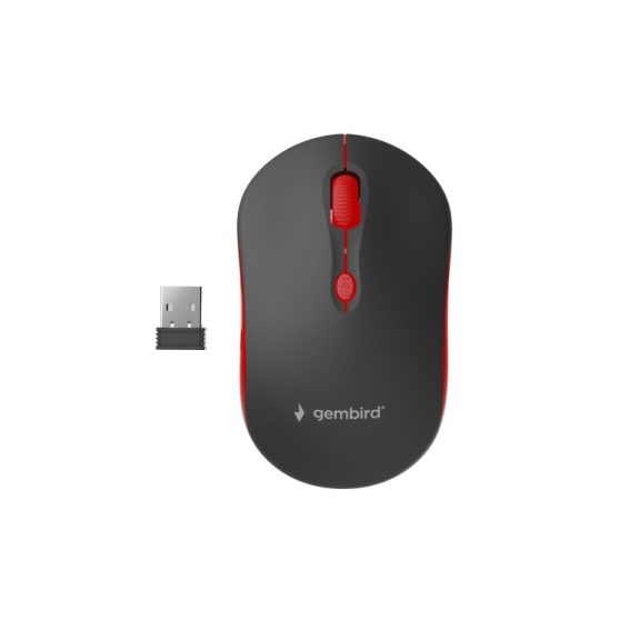 Gembird MUSW-4B-03-R Wireless optikai egér fekete/piros Gembird MUSW-4B-03-R Wireless optikai egér fekete/piros