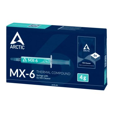 Hűtőpaszta Arctic MX-6 4gr fecskendő + 6 db MX Cleaner