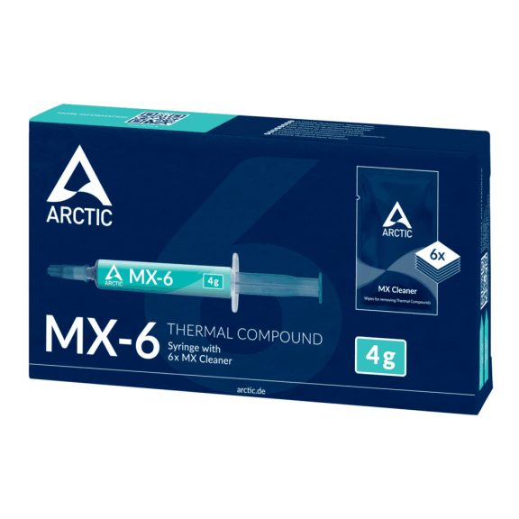 Hűtőpaszta Arctic MX-6 4gr fecskendő + 6 db MX Cleaner Hűtőpaszta Arctic MX-6 4gr fecskendő + 6 db MX Cleaner