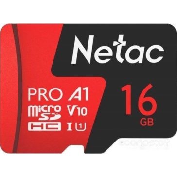   Memóriakártya Micro SDHC 16GB Netac P500 Extreme Pro + Adapter Class 10, U1, A1 (H)