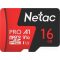Memóriakártya Micro SDHC 16GB Netac P500 Extreme Pro + Adapter Class 10, U1, A1 (H)