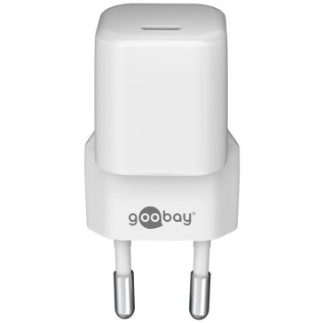 Goobay nano hálózati gyorstöltő 30W USB-C, fehér