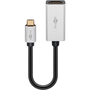  Goobay USB-C apa - HDMI anya átalakító, ezüst-szürke (8k 30Hz)