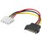 Goobay 4-pin Molex (anya) - SATA 15-pin (apa) átalakító, 17 cm