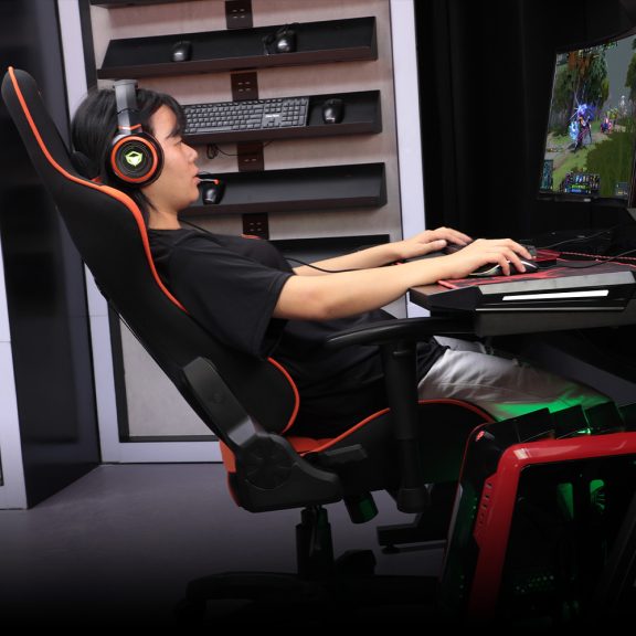 Meetion MT-CHR25 gamer szék black+orange