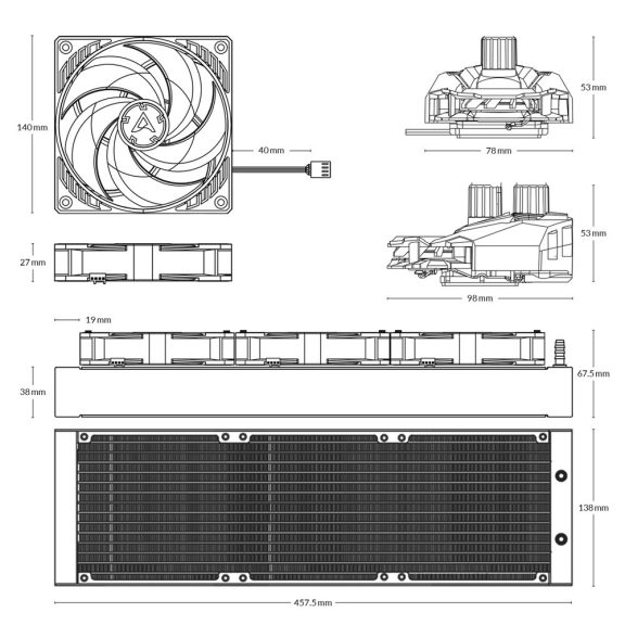 Hűtő cpu Arctic Liquid Freezer II 420 Hűtő cpu Arctic Liquid Freezer II 420