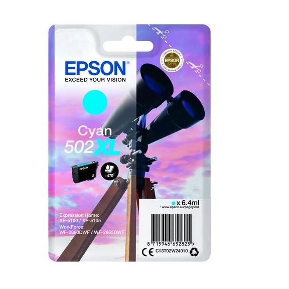 Epson tinta T02W2 cyan (502XL) (lejárt szavatosságú termék) Epson tinta T02W2 cyan (502XL) (lejárt szavatosságú termék)
