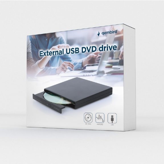 DVD író külső Gembird fekete (DVD-USB-04)