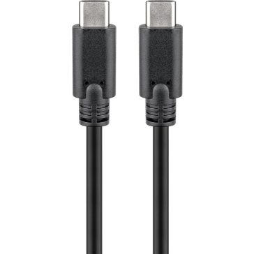   Goobay USB-C (apa) - USB-C (apa) adat- és töltőkábel, 2 m, fekete