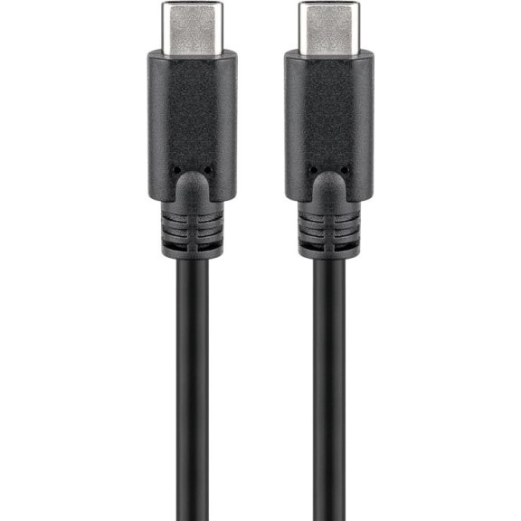 Goobay USB-C (apa) - USB-C (apa) adat- és töltőkábel, 2 m, fekete Goobay USB-C (apa) - USB-C (apa) adat- és töltőkábel, 2 m, fekete
