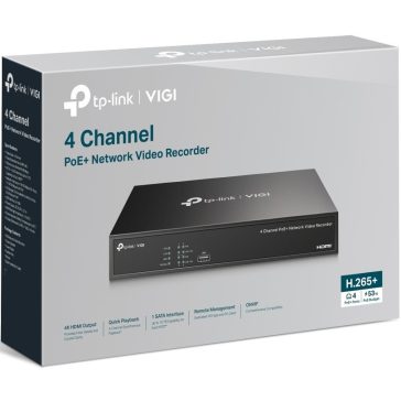   Tp-Link VIGI NVR1004H-4P 4 csatornás PoE+ hálózati videórögzítő