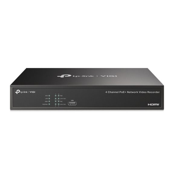 Tp-Link VIGI NVR1004H-4P 4 csatornás PoE+ hálózati videórögzítő