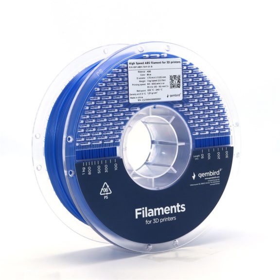 Gembird filament High Speed ABS blue, 1,75 MM, 1 KG Gembird filament High Speed ABS blue, 1,75 MM, 1 KG