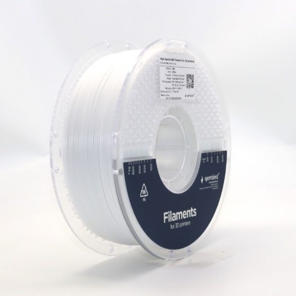 Gembird filament High Speed ABS white, 1,75 MM, 1 KG Gembird filament High Speed ABS white, 1,75 MM, 1 KG