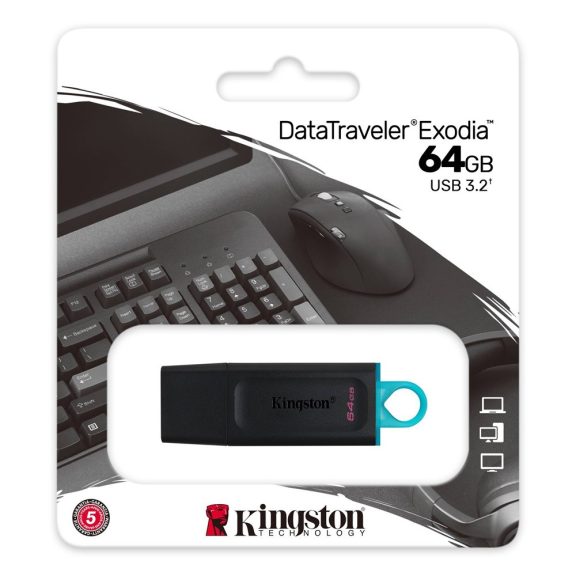 Pendrive 64GB Kingston DT Exodia USB 3.2 fekete-kékeszöld Pendrive 64GB Kingston DT Exodia USB 3.2 fekete-kékeszöld