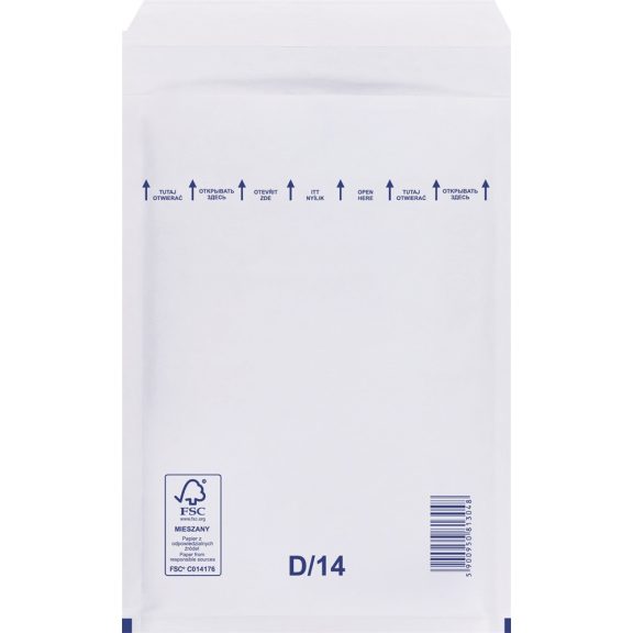 Légpárnás boríték No14/W4 szilikonos fehér 180 x 265 mm 100 gr Légpárnás boríték No14/W4 szilikonos fehér 180 x 265 mm 100 gr