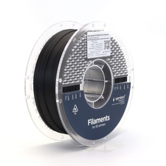 Gembird filament High Speed PLA black, 1,75 MM, 1 KG Gembird filament High Speed PLA black, 1,75 MM, 1 KG