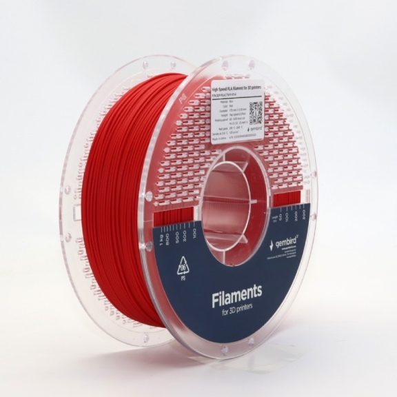 Gembird filament High Speed PLA red, 1,75 MM, 1 KG Gembird filament High Speed PLA red, 1,75 MM, 1 KG