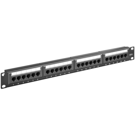 Goobay 19" patch panel 24port 1U CAT6 Goobay 19" patch panel 24port 1U CAT6