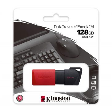 Pendrive 128GB Kingston DT Exodia M USB 3.2 fekete-piros