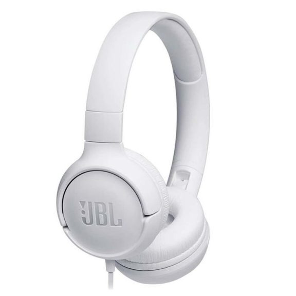 JBL Tune 500 fülre helyezhető fejhallgató, fehér, EU