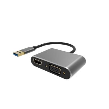   VCOM kábel átalakító USB3.0 apa - VGA + HDMI anya (CU322M)