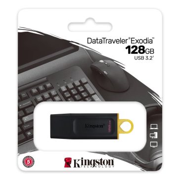 Pendrive 128GB Kingston DT Exodia USB 3.2 fekete-sárga