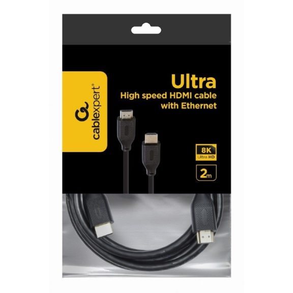 Gembird Ultra nagy sebességű HDMI kábel Ethernettel, "8K Select Series", 2 m (CC-HDMI8K-2M) Gembird Ultra nagy sebességű HDMI kábel Ethernettel, "8K Select Series", 2 m (CC-HDMI8K-2M)